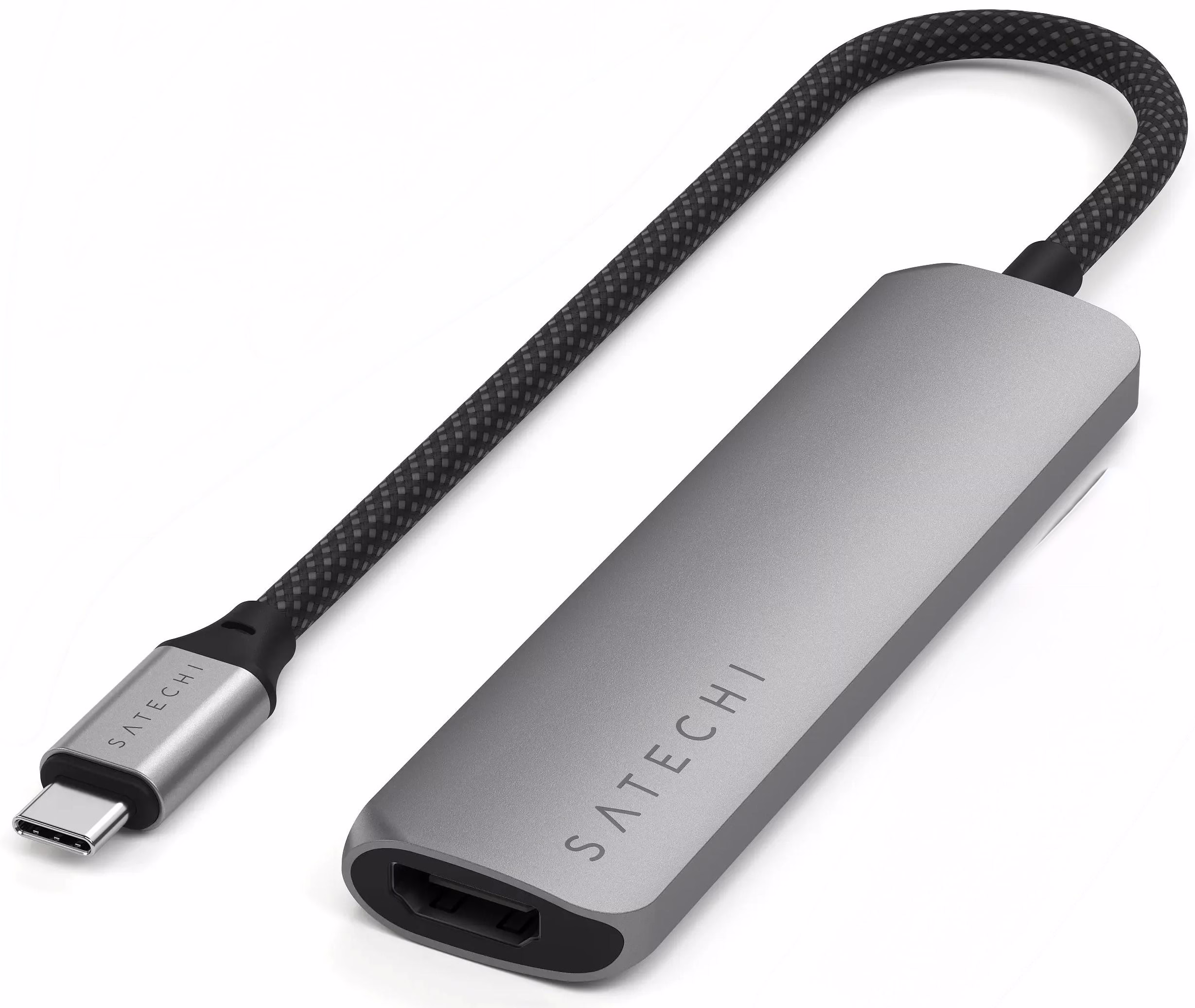 Хаб Satechi 4-in-1 USB-C Slim Multiport Adapter 4K Space Grey